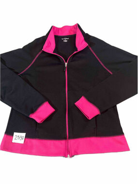 Women's Be Inspired Black & Pink Zip-Up Athletic Jacket Size M
